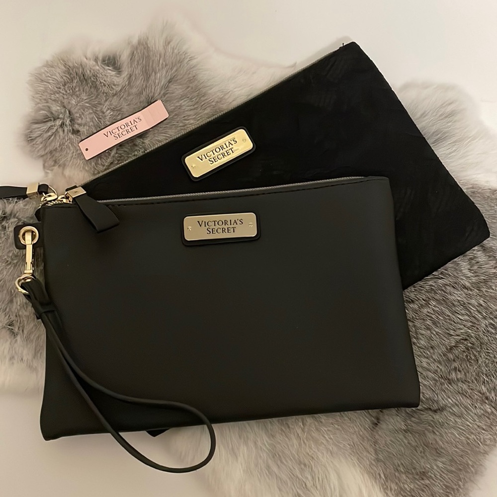 Victoria’s Secret set of Two Black Cosmetic bags